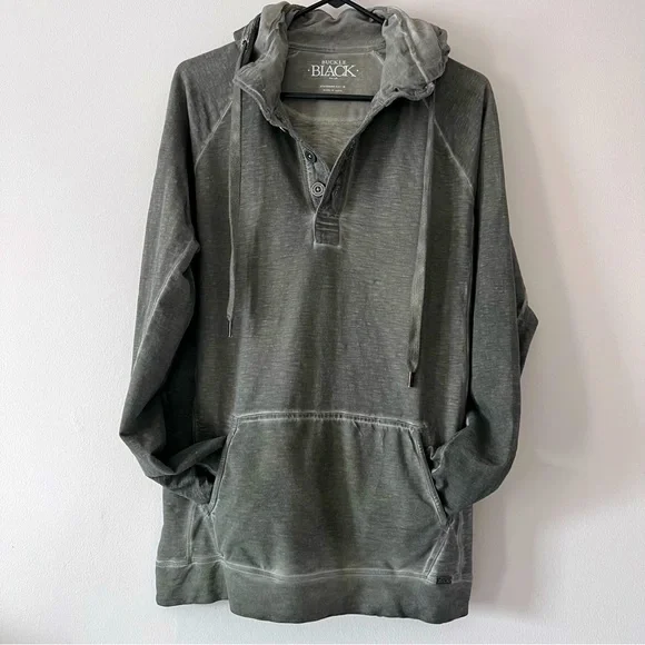 Mens Buckle Henley with long sleeve hoodie - Picture 7 of 8